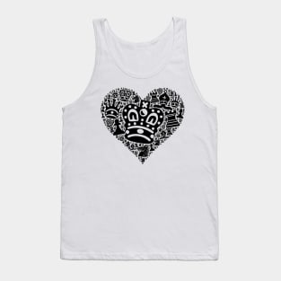 Chess Figures in Heart | Chess Player Gift Tank Top